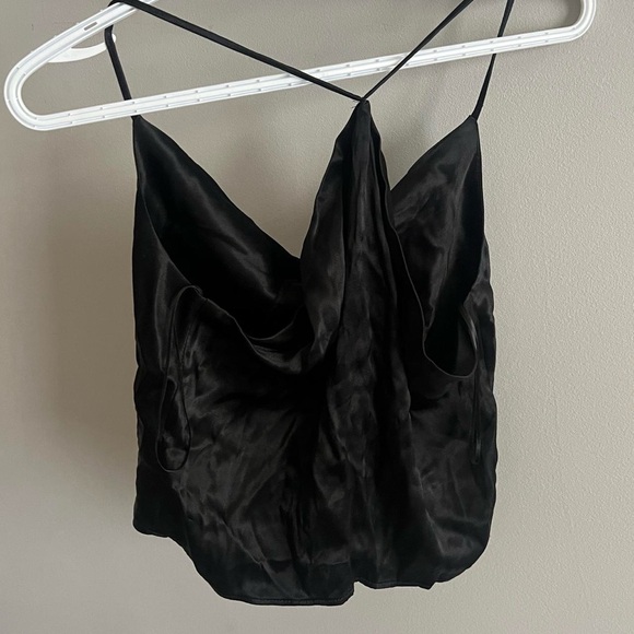 Zara black satin starppy cami - Picture 4 of 6